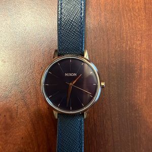 Nixon Watch. Blue leather band